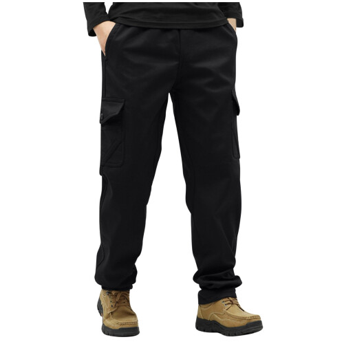 Men's Thermal Fleece-Lined Jogger Pants Winter Warm Thick 1