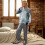 Silk and Coolmax Couples Pajama Pants Set Red Black 4