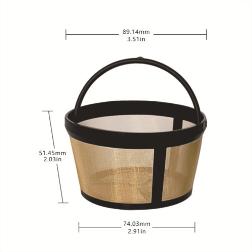 Metal Coffee Filter Basket for 4-6 Cup Makers with Handle 2