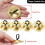 Finger Cymbals Brass Gold 4 Pieces 5.3 cm 3