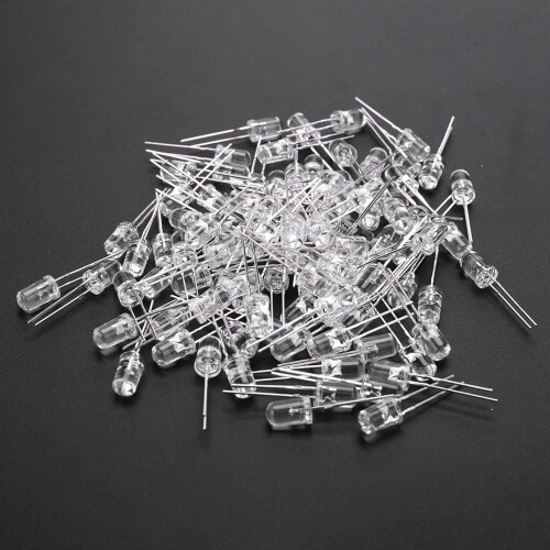 Warm White LED Diode 5mm 3V 20mA 100 pcs 1