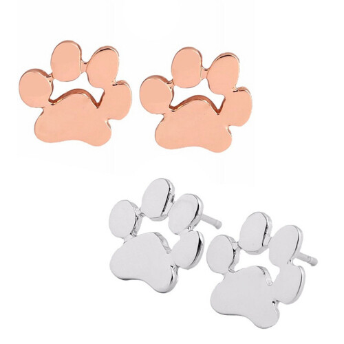 Women's Palm Paw Ear Studs Silver Jewelry 1