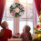 Pre-lit Christmas Wreath 12 Inch Artificial Green with 20 5