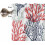 Red Navy Blue Coastal Kitchen Curtains with Valances 36 5