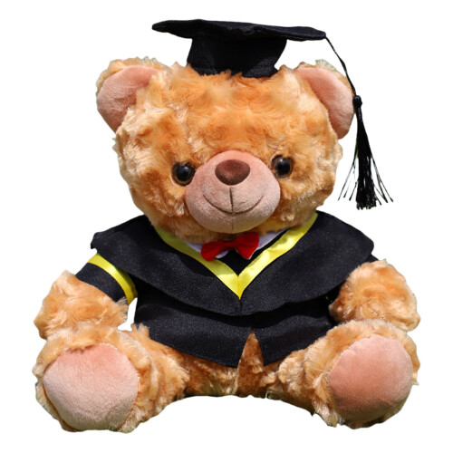 Plush Bear Graduation Gift with Removable Hat