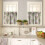 Retro Floral Valances 3-Piece Set Pink Watercolor Pattern 2