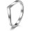 Stackable Chevron Stainless Steel Rings Gold Silver CZ Plain 1