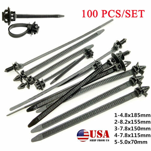 Mixed Car Line Cable Ties Zip Tie Clip 100 pcs 1
