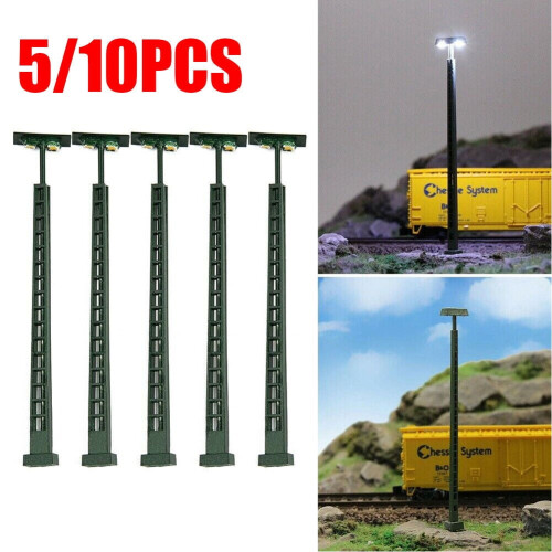 HO Scale LED Lamp Post for Model Railway 5 or 10 pcs 1