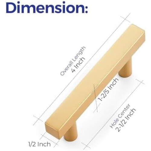 Brass Cabinet Handles Champagne Gold 30-Pack 2