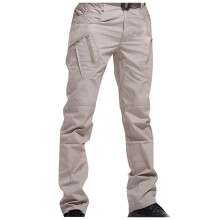 Men's Casual Cargo Pants Elastic Waist Tapered Joggers with
