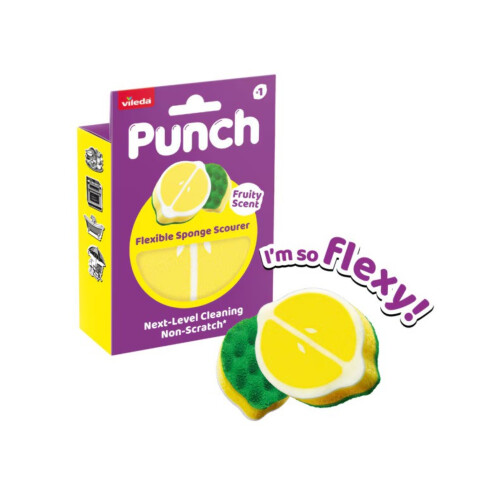 Vileda Vileda Punch Lemon Multi Purpose Sponge Scourer