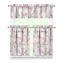 Pink Branches Kitchen Curtain Valance Set 36 inch