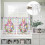 Easter Kitchen Curtains and Valances Set Pink Leaf Plaid 8