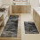 Abstract Kitchen Mat Set 2 pcs Non-Skid Washable Silver 4