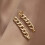 Men's Punk Gothic Gold Cuban Link Drop Earrings 5