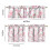 Pink Branches Kitchen Curtains and Valance Set 3-Piece Rod 3
