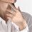 Stackable Chevron Stainless Steel Rings Gold Silver CZ Plain 4