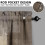 Brown Matte Kitchen Curtain Valance Set 36 inch 3
