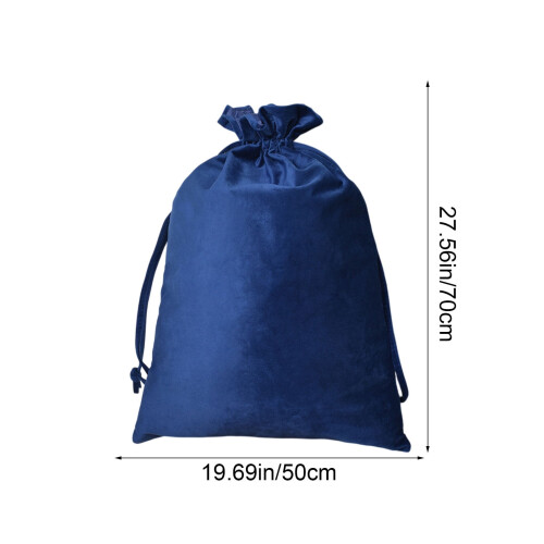 Christmas Ornament Storage Bag Navy Cloth Drawstring Bag 2