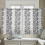 Sheer Curtains Black & White Leaf Design 52x45 Inch Light 4