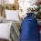 Christmas Ornament Storage Bag Navy Cloth Drawstring Bag 6