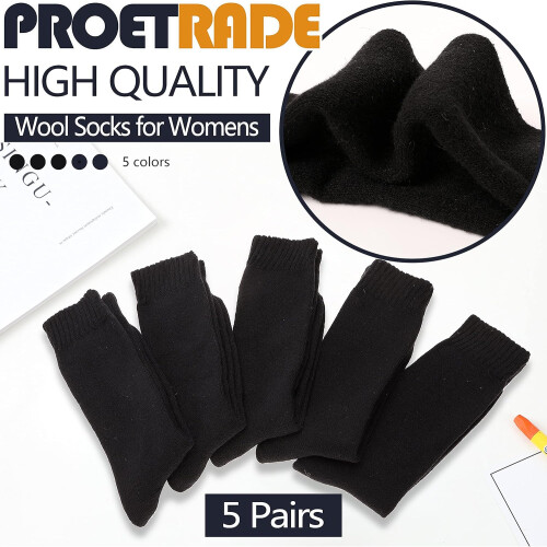 Merino Wool Socks Thermal Warm Winter Thick Hiking Crew 2
