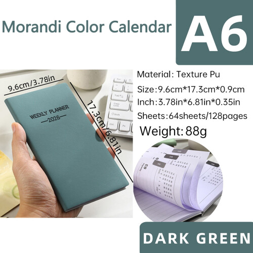 A6 Mini Notebook Planner 128 Pages 173x96mm 2