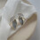 Korean Metal Leaf Stud Earrings for Women Grey 4