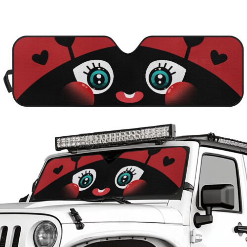Foldable Ladybug Sun Shade for Jeep JK JL Gladiator JT UV 1
