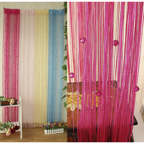 LELINTA Beauty Tassel Curtain Crystal Beads Panel 1x2m