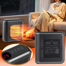 Ceramic Space Heater 800W with Adjustable Thermostat and