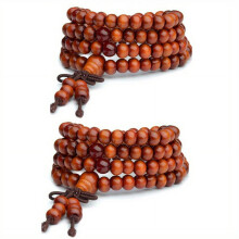 Sandalwood Buddhist Prayer Bracelet 108 Beads 8mm Black