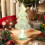Glass Christmas Tree Green Glowing Tabletop Decoration 4