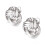 Silver Knot Clip-On Earrings White Gold Plated 7