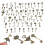 Antique Skeleton Keys Bronze Decoration Set 69 Pieces 8