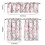 Pink Branches Kitchen Curtain Valance Set 36 inch 6