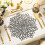 15 inch Round Vinyl Placemats Washable Black 4