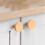 Wooden Cabinet Knobs Solid Beech Black Walnut 4 pcs 40x24mm 3