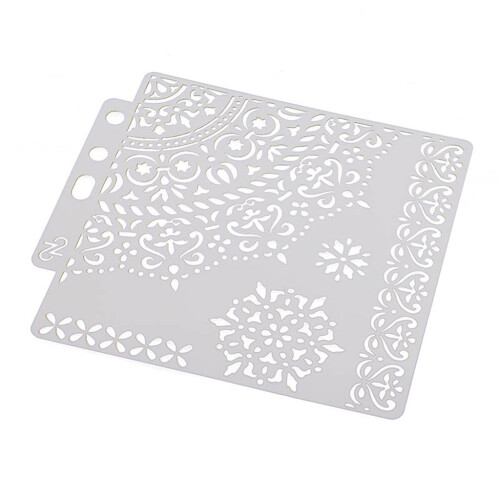 Wall Stencil Template for Home Decor, Laser-Cut, Silver