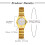 Stretch Strap Watch for Women Gold Silver Tone Big Dial 3