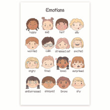 Emotions Visual Chart Poster for Emotional Awareness