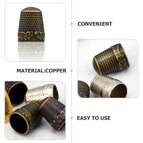 Sewing Thimble Retro Copper 10 Pieces 1