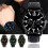 Men's Analog Quartz Watch with Numeral Dial and Red 2