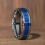 Tungsten Men's Ring Blue Glossy 8mm 2