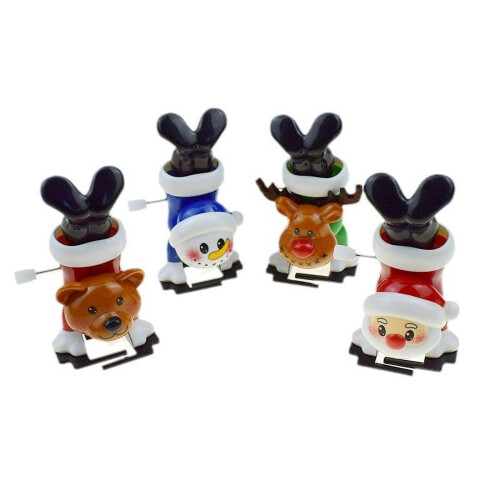 Wind Up Christmas Snowman Ornament Set 8 Pieces 2