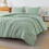 Sage Green Boho Comforter Set Queen 3-Piece Microfiber 1