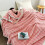 Soft Fleece Bubble Blanket Double-Sided Pink 1pc 6