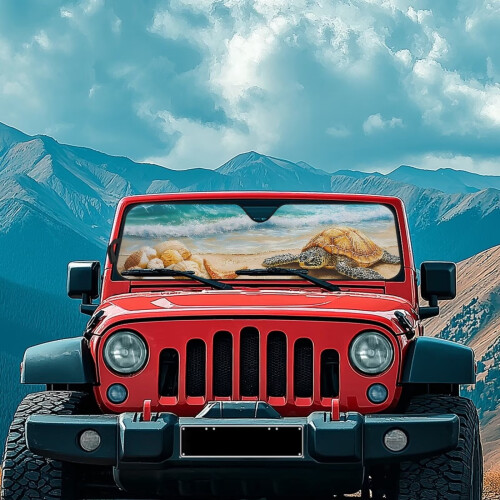 Windshield Sun Shade for Jeep Wrangler 2007–2023 Starfish 2