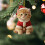 Orange Cat Ornament Acrylic 2D Christmas Tree Decor 6